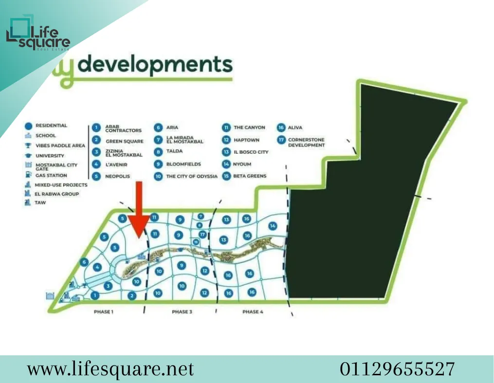 موقع كمبوند ات ايست المستقبل سيتي