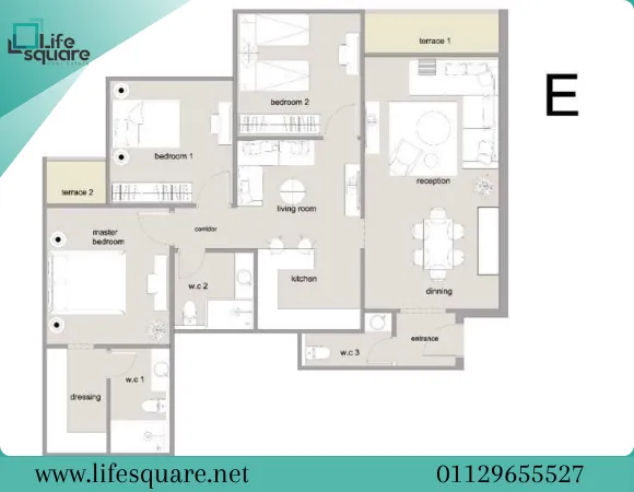 شقة للبيع في كمبوند ايلاف ريزيدنس التجمع الخامس